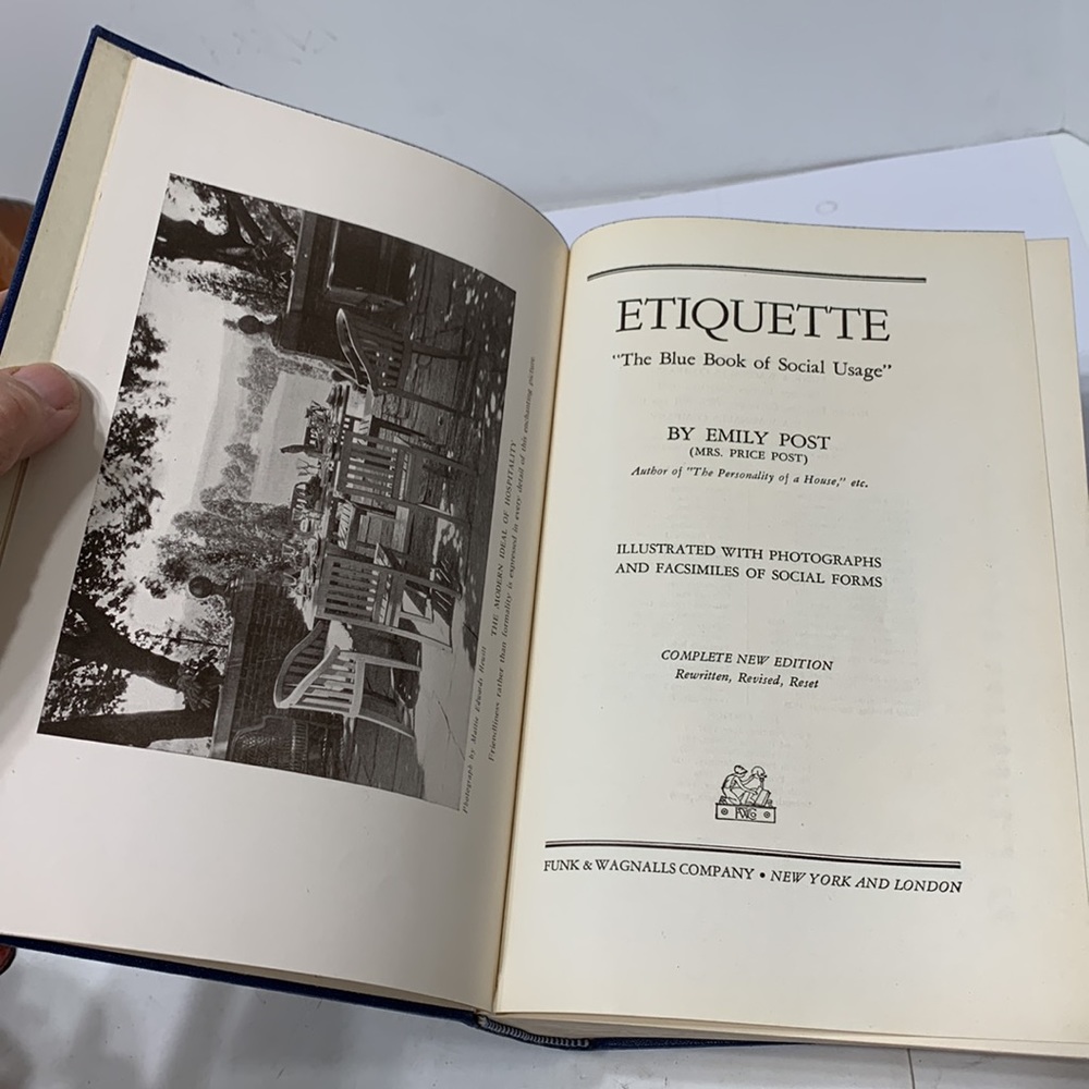 ETIQUETTE book EMILY POST 1939